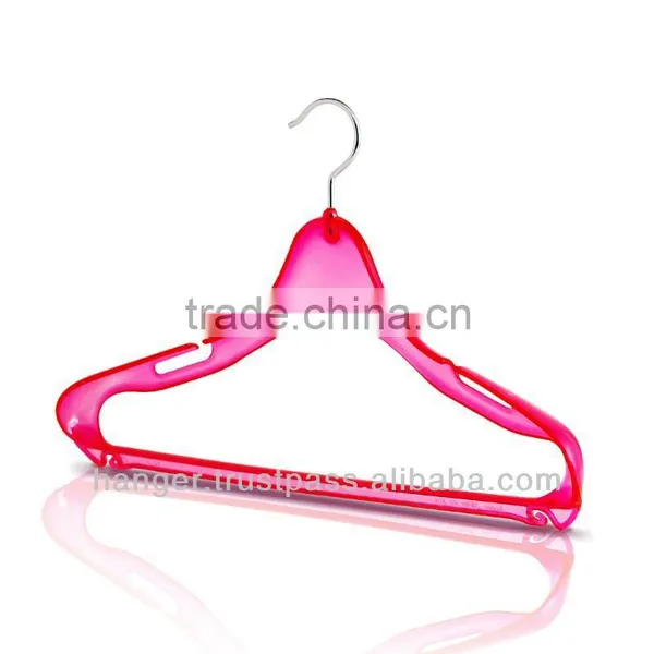 Crystalline Candy Pink Plastic Hanger for Bathroom Accessory