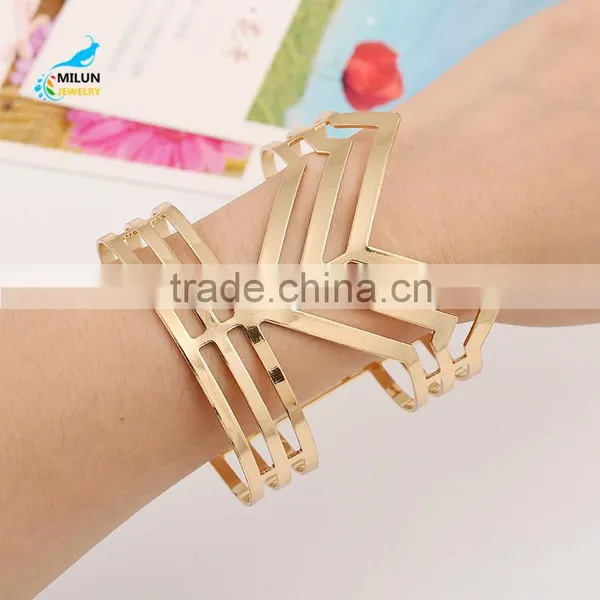 Cheap Simple Fashion Punk Charming Lady Open Cuff Bangle photo-5