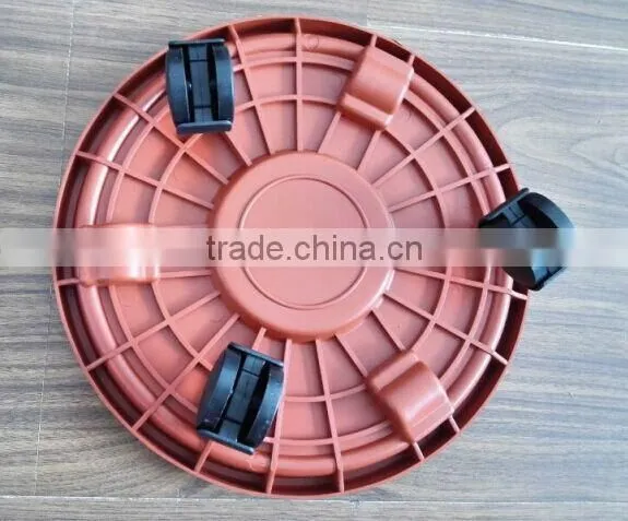 China Supplier Sell Well Garden Used Removable Plastic Plant Tray With Wheels photo-3