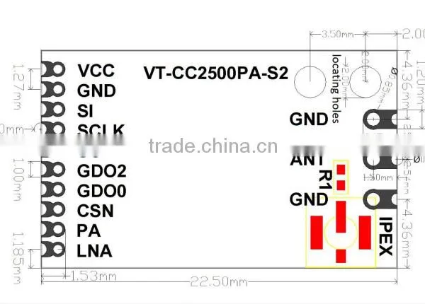 1km Wireless Transmitter and Receiver Module Long Range rf Transceiver Module 2.4ghz rf Module Cc2500 photo-2