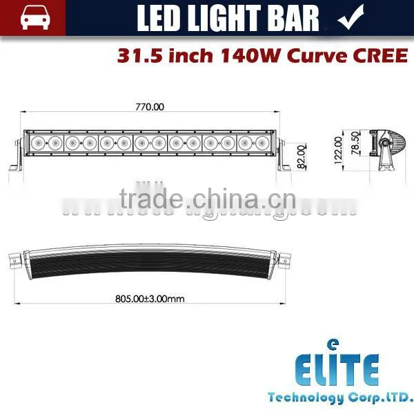 31.5 Inch 140W Super Slim Led Ligth Bar Offroad Led Light Bar High Quality photo-5