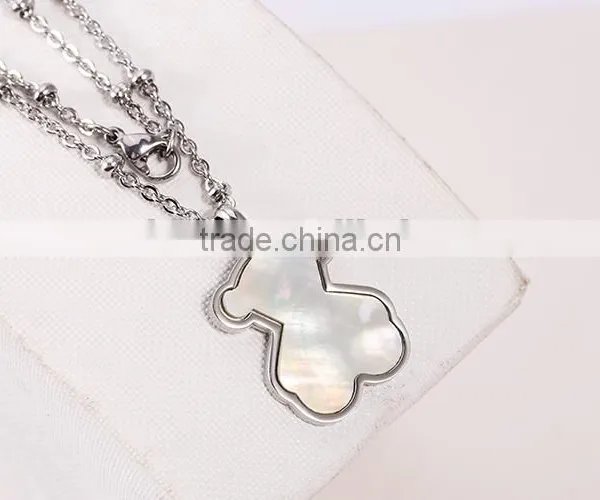 New Modern Model Vogue Bear Pendant Silver Chain Fascinating Necklace photo-4