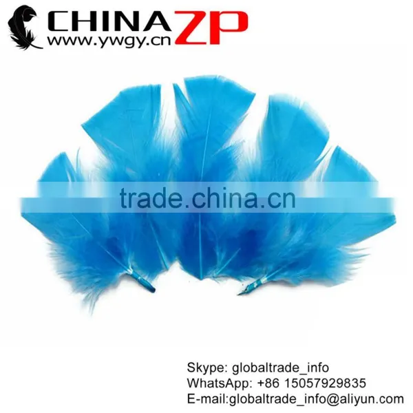 CHINAZP Factory Wholesale Dyed Turquoise Turkey T-Base Body Plumage Feathers for Decorations