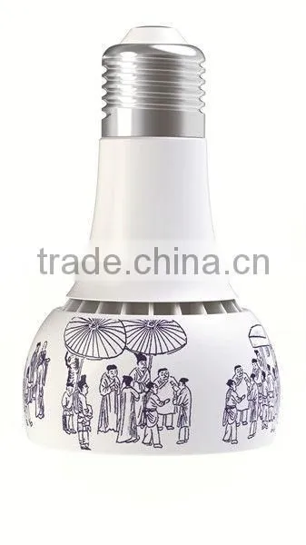 festive led bulb Artistic lighting LED ceramic lamp ,LED ceramic bulb,ceramic holder "Ascending the River at Qingming Festival"