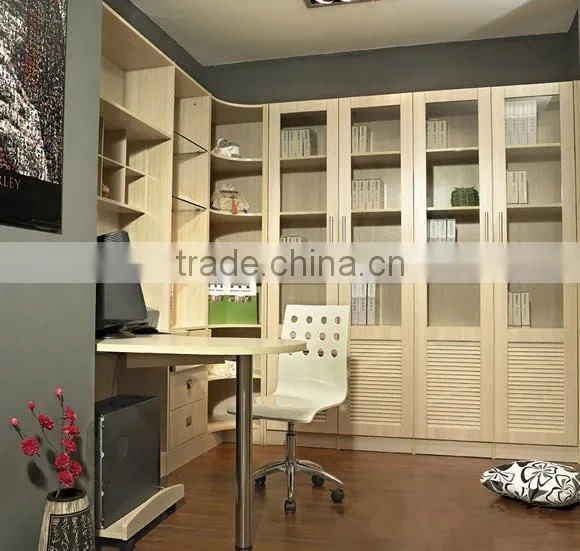 Design in Book Open Shelf Glass Cabinet