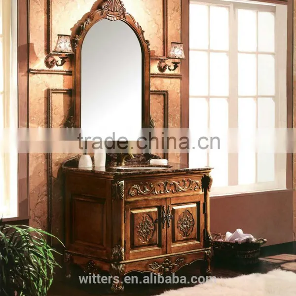 Bathroom Vanities Match Ceramic Sink,match Marble Top ,size Under 100cm WTS237 photo-4