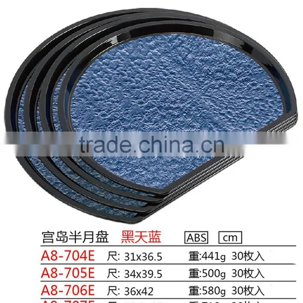 Fashion Semicircular Plastic Colorful Food Tray photo-6