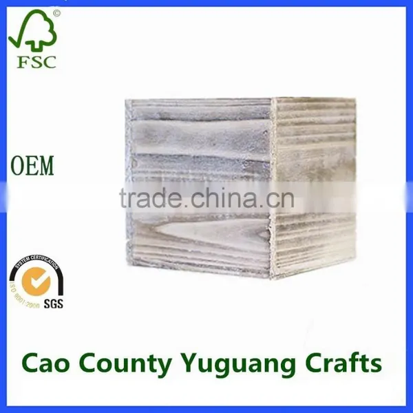 Yuguang Crafts Rustic Wooden Box for Flowers Wooden Planter Crates photo-2