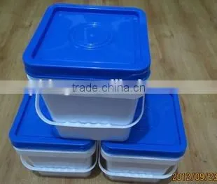5 Liter Plastic Square Bucket Pail Food Grade 5L Bucket for Packing Paint Bucket photo-3