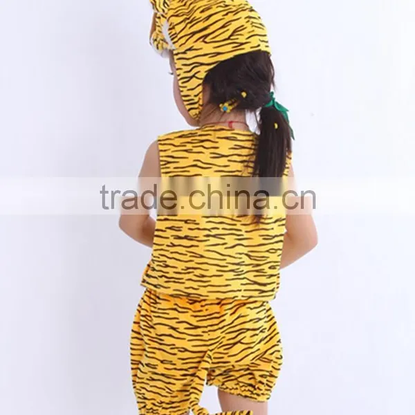 Performance Dress Up Sleeveless Kids Tiger Animal Costumes photo-3