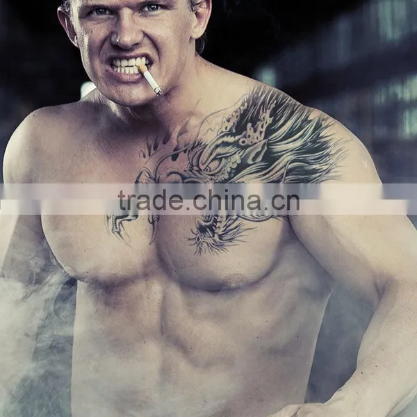 Dragon Tattoo Sticker for Chest Tattoo Black White Tattoo Sticker Amazon OEM Designs photo-4