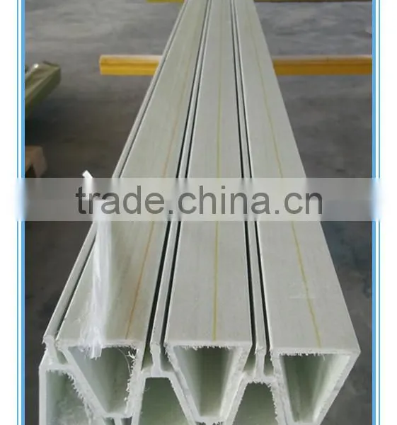 Trapezoidal Frp Plastic Slat Floor Beam/GRP FRP Beam Pultruded Profile photo-3