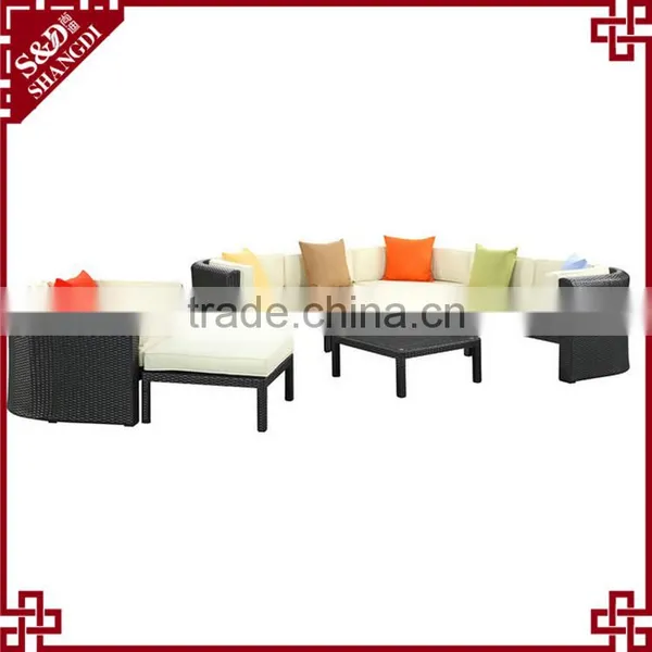 Colourful Pillows Design Patio Rattan Handcraft 6 Seater Set Design Sofa photo-4