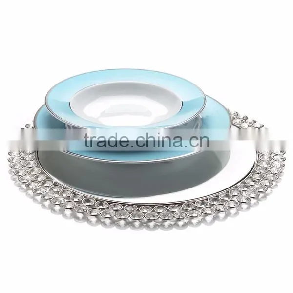 Crystal Charger Plate/ Show Plate/ Wedding Table Plate photo-3