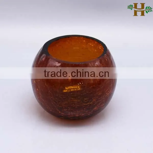 Hebei Baoding Hot Sale Handmade Crackled Glass Ball Vase photo-3