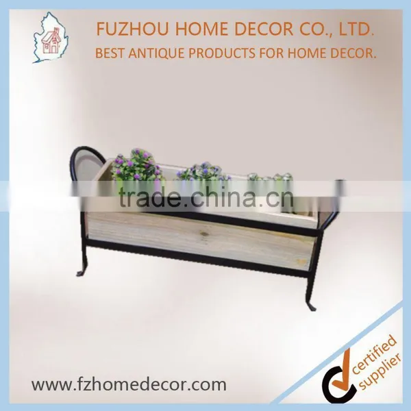 2017 Latest Antique Wood Metal Crate in Cute Design for Home Use photo-2