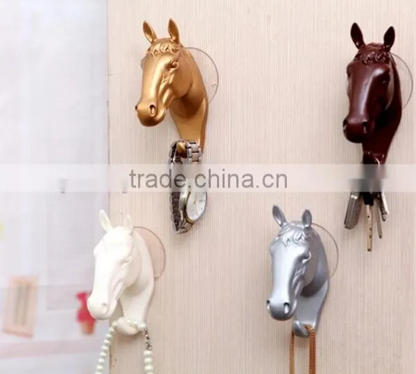 Wholesale Stock Horse Shaped Resin Decorate Sucker Wall Hook photo-3