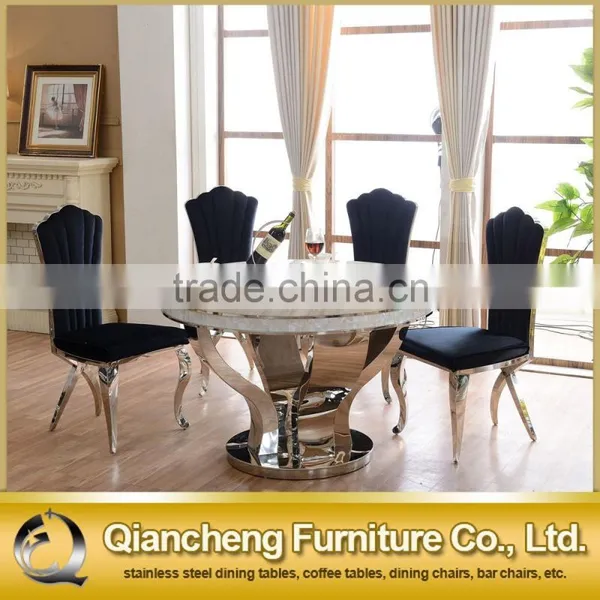 Modern 8 Seater Marble Dining Table Black Stone Table photo-2