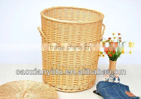 Household Furniture Zakka Storge Basket Wicker Waste Bin Country Style photo-5