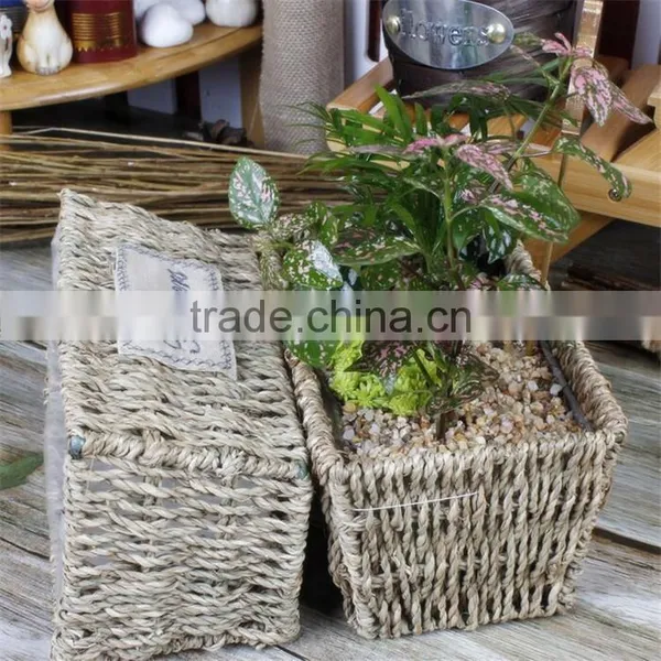 Handmade Decorate Wicker Flower Basket photo-5