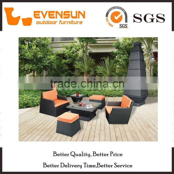 Delicate Stack Up Wicker Set Tower Shape Sofa Set Furniture photo-6