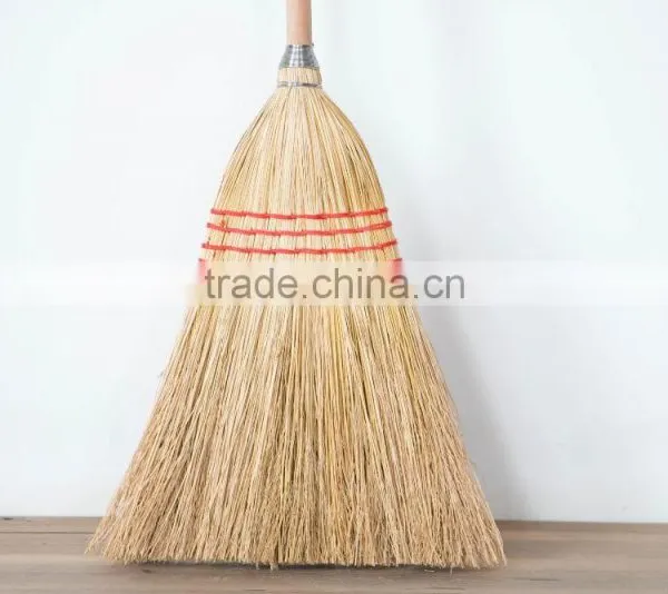 5 Stitches Long Handle Natural Sorghum Corn Broom photo-2