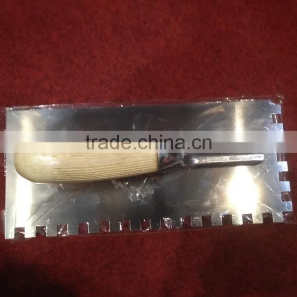 Wooden Handle Plastering Trowel With Teeth Factory photo-2