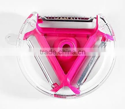Creative Kitchen Tool 3 In 1 Fruit & Vegetable Round Peeler With Cute Design photo-2