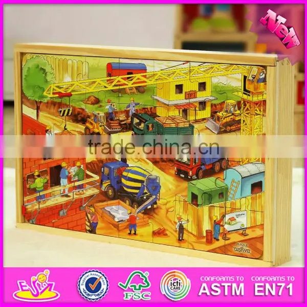 2017 New Design Pink Donkey Toy Wooden Picture Puzzle Maker W14C248 photo-5