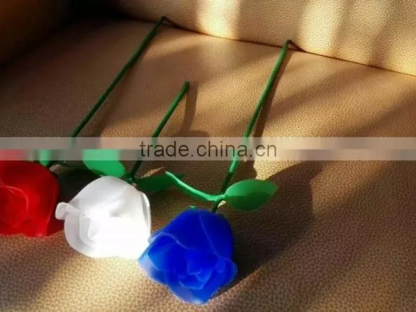 2015 Beautiful Fashion Siicone Rose Flower for Girls Gift photo-4