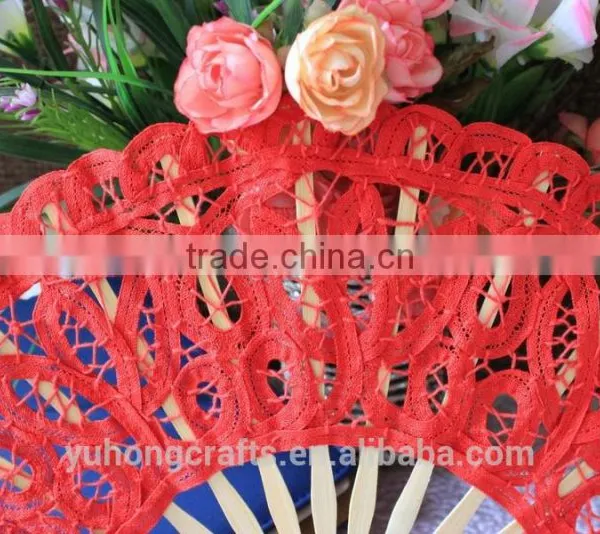 Chinese Bamboo Lace Fan photo-2