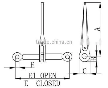 High Strength no Link no Hook Ratchet Type Load Binder photo-2