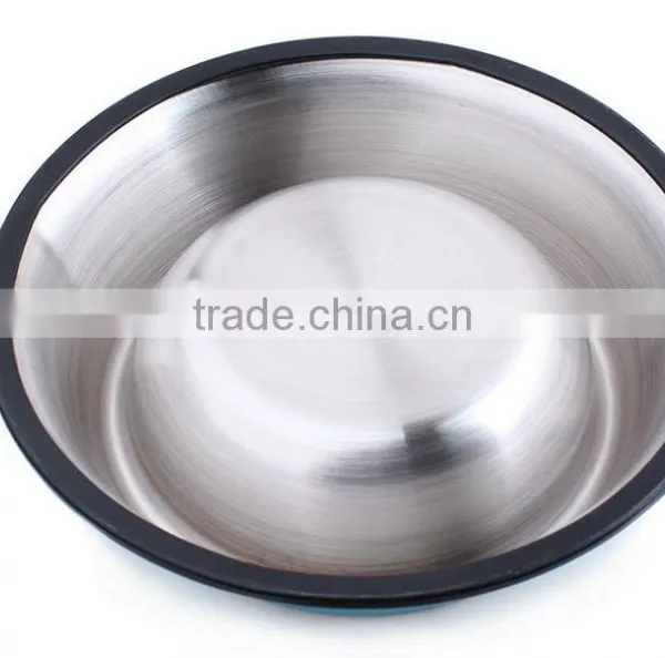 OEM Color Printed Rubber Bottom Metal Stainless Steel Pet Dish/ Dog Bowl/ Pet Feeder/waterer photo-3