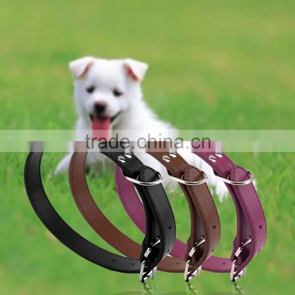1 Pcs PU Leather Dog Pet Cat Puppy Collar Neck Buckle Adjustable Safety Belt photo-2
