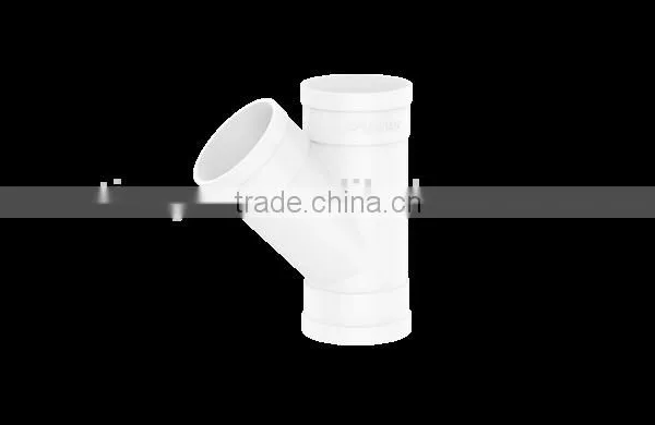 PVC45DEG Skew Equal Tee TY Factory Price Manufacturer Good Quality Fitting UPVC Rubber Joint Plastic Fitting for Drainage photo-2