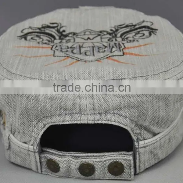 Sublimation Military Hats Caps With Embroidery Patch Distressed Denim Caps photo-3