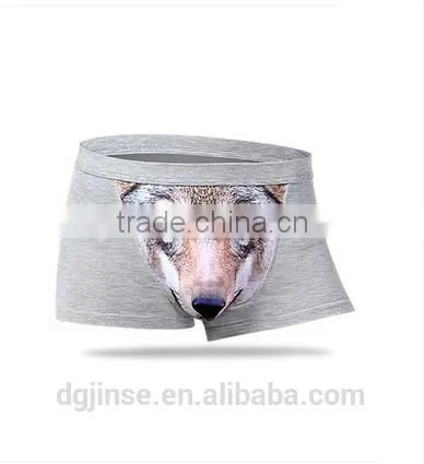 The New Design Sexy Funny Character Wolf U Convex 3D Corners Mens Underwear Boxer Briefs photo-2