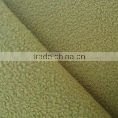 Army Green 144F/100D One Side Anti-pilling Polar Fleece Bond Deep Green Polar Fleece for Outdoor Clothing photo-3
