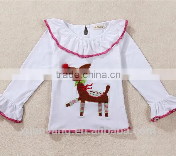 Factory Supply Christmas Outfit Boutique Hot Sale Santa Ride Applique Girl Outfit photo-2