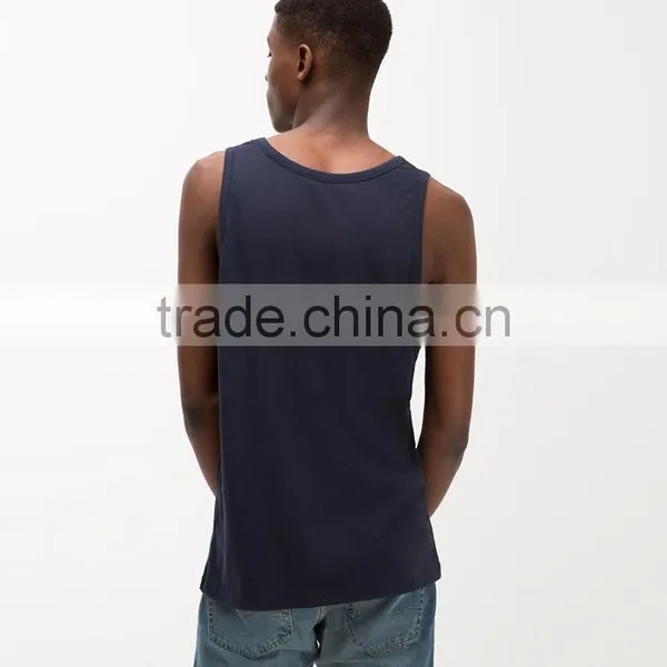 Cheap Simple Printed Classic Mens Singlet photo-3