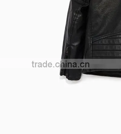 Manufacturer Price Custom Motorcycle Kids Leather Jacket Boys photo-4