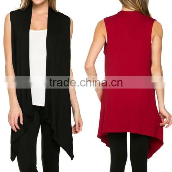 Fashion Plain Women Summer Vest Sleeveless Jacket for Ladies 2017 photo-2
