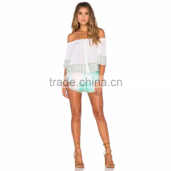 Guangzhou Factory Sexy Stylish Ladies Fancy Top photo-4