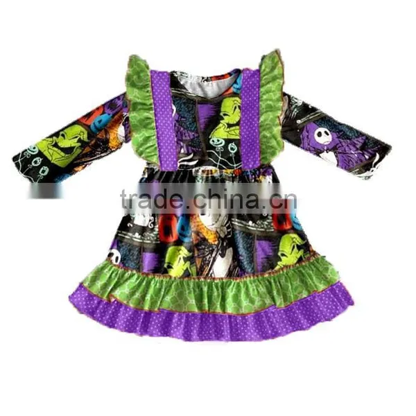 Halloween Top and Pants Ruffle Outfit for Kids Pumpkin Baby Halloween Sets Kids Halloween Outfits photo-6