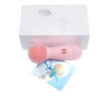 Pink CNV Electric Ultrasonic Face Cleansing Facial Brush Silicone Facial Brush, Cleanser and Massager