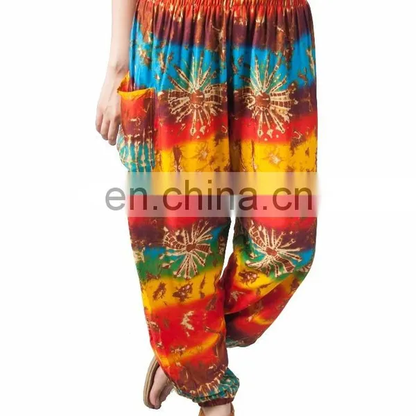 Tie Dye Women's Harem Pants Boho Baggy Genie Yoga Aladdin Trousers Pants photo-4