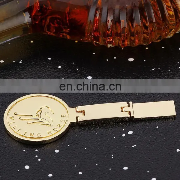 Custom Metal Simple Logo Plating Gold Computer Accessory photo-4