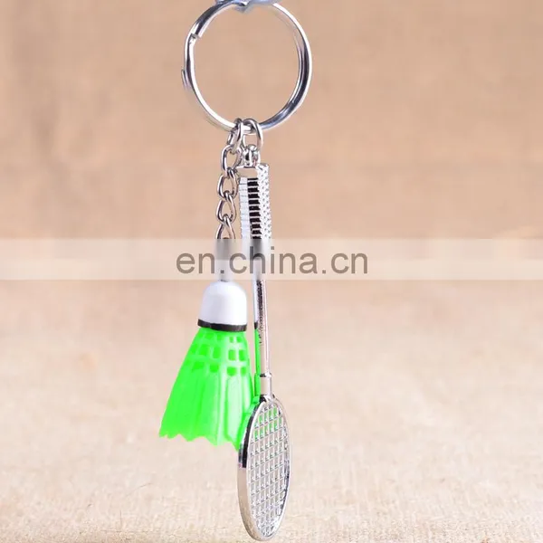 Custom Sport Key Holder for Shuttlecock Pendant Badminton Keychain Metal Badminton Key Chain photo-4