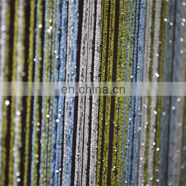 Shimmering String Curtain With Silver Yarn for Glass Doors photo-6