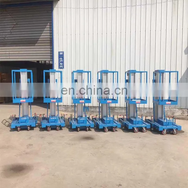 7LSJLI Shandong SevenLift Cheap Small Single Mast Vertical Hydraulic Home Painting Mini Electric Lift photo-3